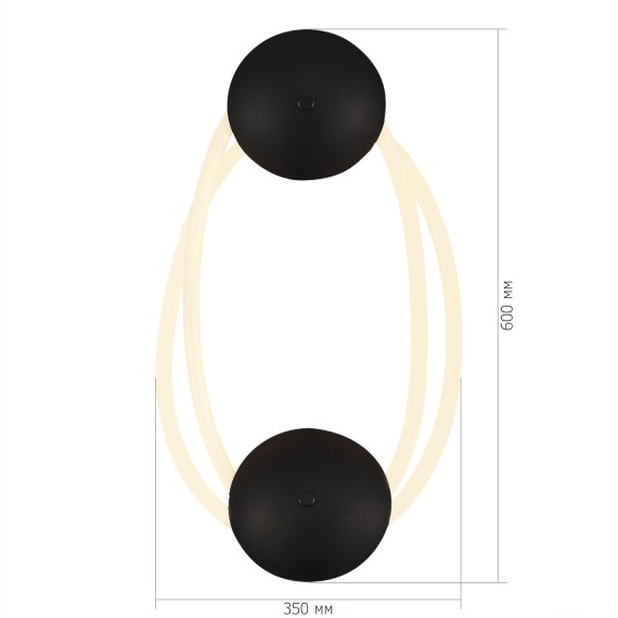 SL6102.421.30 Светильник настенный ST-Luce Черный/Белый LED 1*30W 3000K SAGRATO