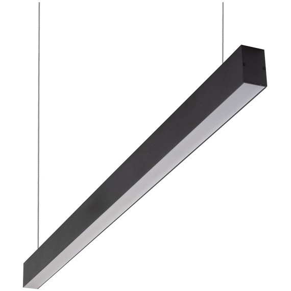 DK9123-BK Линейный черный светодиодный влагозащищенный светильник 125см, накладной/подвесной, тросы 2м в компл. 30Вт 2600Лм 3000К 120° CRI90 RAL9005 IP44 DENKIRS HALS