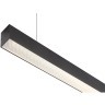 DK9123-BK Линейный черный светодиодный влагозащищенный светильник 125см, накладной/подвесной, тросы 2м в компл. 30Вт 2600Лм 3000К 120° CRI90 RAL9005 IP44 DENKIRS HALS