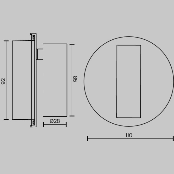 Настенный светильник (бра) Technical C176WL-9W-2.7-4K-MG