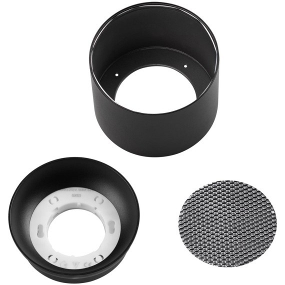 371010 Черный круглый накладной светильник с лампой GX53 макс 12Вт и антибликовым фильтом Novotech GEMINI