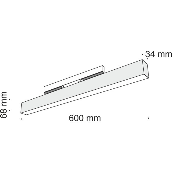 TR012-2-20W3K-B Трековый магнитный светодиодный светильник Maytoni Gravity CRI90+ 3000К 1450Лм 120° 20Вт