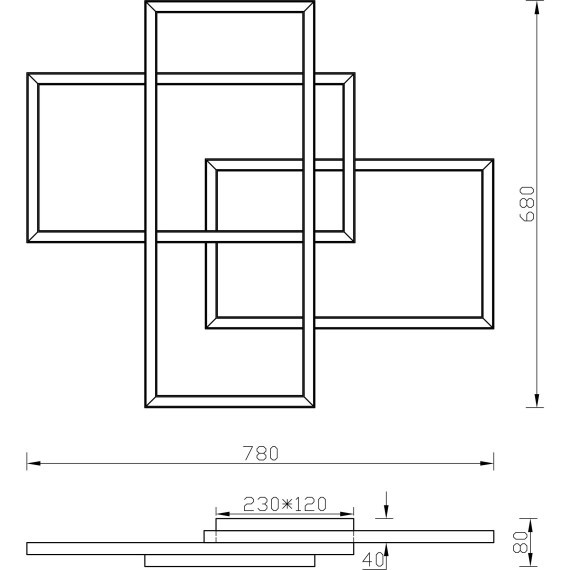 Люстра потолочная Maytoni MOD015CL-L80W Rida светодиодная 3xLED 80W