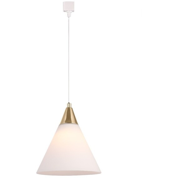 Однофазный двужильный трековый светильник Crystallux CLT 0.31 016 WH-GO под сменную лампу Е27