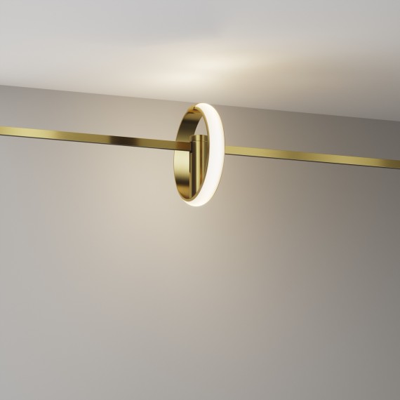 TR230-1-10W3K-BS Трековый латунный светодиодный светильник Maytoni Zero Flarity 10Вт 3000К 90CRI 550лм 180° 24V