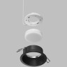 Встраиваемый светильник спот INER, до 15 Вт LED, GX53, IP20, алюминий, чёрный DK2155-BK